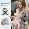 imageMomcozy Baby Carrier with Hip Seat 2in1 ForwardFacing Carry for Active Babies Detachable HandsFree Infant Carrier up to 44lbs All Seasons Toddler Carrier Fits Waist Sizes up to 45 Inches BlackAir MeshGrey