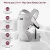 imageMomcozy Baby Carrier with Hip Seat 2in1 ForwardFacing Carry for Active Babies Detachable HandsFree Infant Carrier up to 44lbs All Seasons Toddler Carrier Fits Waist Sizes up to 45 Inches BlackAir MeshGrey