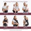 imageMomcozy Baby Carrier with Hip Seat 2in1 ForwardFacing Carry for Active Babies Detachable HandsFree Infant Carrier up to 44lbs All Seasons Toddler Carrier Fits Waist Sizes up to 45 Inches BlackBlack