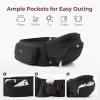 imageMomcozy Baby Carrier with Hip Seat 2in1 ForwardFacing Carry for Active Babies Detachable HandsFree Infant Carrier up to 44lbs All Seasons Toddler Carrier Fits Waist Sizes up to 45 Inches BlackBlack