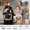 imageMomcozy Baby Carrier with Hip Seat 2in1 ForwardFacing Carry for Active Babies Detachable HandsFree Infant Carrier up to 44lbs All Seasons Toddler Carrier Fits Waist Sizes up to 45 Inches BlackAir MeshGrey