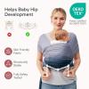 imageMomcozy Baby Wrap Carrier Easy to Wear Infant Carrier Slings Lightweight Hands Free Baby Sling Adjustable Baby Carriers for Newborn to Toddler 835 lbs BlackGradient Blue