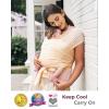 imageMomcozy Baby Wrap Carrier Easy to Wear Infant Carrier Slings Lightweight Hands Free Baby Sling Adjustable Baby Carriers for Newborn to Toddler 835 lbs BlackAir MeshLight Beige