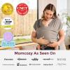 imageMomcozy Baby Wrap Carrier Easy to Wear Infant Carrier Slings Lightweight Hands Free Baby Sling Adjustable Baby Carriers for Newborn to Toddler 835 lbs BlackBrown