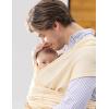 imageMomcozy Baby Wrap Carrier Easy to Wear Infant Carrier Slings Lightweight Hands Free Baby Sling Adjustable Baby Carriers for Newborn to Toddler 835 lbs BlackAir MeshBeige
