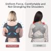 imageMomcozy Baby Wrap Carrier Easy to Wear Infant Carrier Slings Lightweight Hands Free Baby Sling Adjustable Baby Carriers for Newborn to Toddler 835 lbs BlackDeep Grey