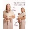 imageMomcozy Baby Wrap Carrier Easy to Wear Infant Carrier Slings Lightweight Hands Free Baby Sling Adjustable Baby Carriers for Newborn to Toddler 835 lbs BlackAir MeshBeige