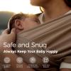 imageMomcozy Baby Wrap Carrier Easy to Wear Infant Carrier Slings Lightweight Hands Free Baby Sling Adjustable Baby Carriers for Newborn to Toddler 835 lbs BlackLight Curry