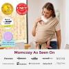 imageMomcozy Baby Wrap Carrier Easy to Wear Infant Carrier Slings Lightweight Hands Free Baby Sling Adjustable Baby Carriers for Newborn to Toddler 835 lbs BlackLight Curry