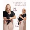 imageMomcozy Baby Wrap Carrier Easy to Wear Infant Carrier Slings Lightweight Hands Free Baby Sling Adjustable Baby Carriers for Newborn to Toddler 835 lbs BlackAir MeshBlack