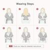 imageMomcozy Baby Wrap Carrier Easy to Wear Infant Carrier Slings Lightweight Hands Free Baby Sling Adjustable Baby Carriers for Newborn to Toddler 835 lbs BlackGrey