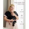 imageMomcozy Baby Wrap Carrier Easy to Wear Infant Carrier Slings Lightweight Hands Free Baby Sling Adjustable Baby Carriers for Newborn to Toddler 835 lbs BlackAir MeshBlack