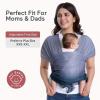 imageMomcozy Baby Wrap Carrier Easy to Wear Infant Carrier Slings Lightweight Hands Free Baby Sling Adjustable Baby Carriers for Newborn to Toddler 835 lbs BlackGradient Blue