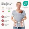 imageMomcozy Baby Wrap Carrier Easy to Wear Infant Carrier Slings Lightweight Hands Free Baby Sling Adjustable Baby Carriers for Newborn to Toddler 835 lbs BlackGrey