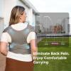 imageMomcozy Baby Wrap Carrier Easy to Wear Infant Carrier Slings Lightweight Hands Free Baby Sling Adjustable Baby Carriers for Newborn to Toddler 835 lbs BlackBrown