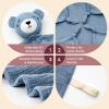 imageMomcozy Elephant Loveys for Babies with Cotton  Soft Security Blanket for Boy or Girl for SelfSoothing OnTheGoPortable ampamp AntiDrop Design  Newborn GiftMust HaveBlue 14 inchBear