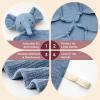 imageMomcozy Elephant Loveys for Babies with Cotton  Soft Security Blanket for Boy or Girl for SelfSoothing OnTheGoPortable ampamp AntiDrop Design  Newborn GiftMust HaveBlue 14 inchElephantblue