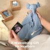 imageMomcozy Elephant Loveys for Babies with Cotton  Soft Security Blanket for Boy or Girl for SelfSoothing OnTheGoPortable ampamp AntiDrop Design  Newborn GiftMust HaveBlue 14 inchElephantblue