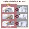 imageMomcozy Exclusive Memory Foam Nursing Pillow  Pioneering Safety FencePlus Size Breastfeeding Pillow for Ergonomic Comfort ampamp SupportEasier and Healthier Nursing  Fit for All Removable CoverGrey  Premium Memory Foam 