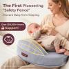 imageMomcozy Exclusive Memory Foam Nursing Pillow  Pioneering Safety FencePlus Size Breastfeeding Pillow for Ergonomic Comfort ampamp SupportEasier and Healthier Nursing  Fit for All Removable CoverGrey  Premium Memory Foam 