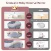imageMomcozy Exclusive Memory Foam Nursing Pillow  Pioneering Safety FencePlus Size Breastfeeding Pillow for Ergonomic Comfort ampamp SupportEasier and Healthier Nursing  Fit for All Removable CoverGrey Cozypro With Lumbar Support