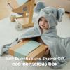 imageMomcozy Hooded Baby TowelsVisualize Health Label 2 Pack Premium Coral Fleece Bath Towel with Large SizeUltra Absorbent for Baby Comfort Great Gift for Newborn Toddler and Kids28quotx 55quot L x WCute Elephant
