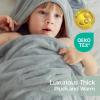 imageMomcozy Hooded Baby TowelsVisualize Health Label 2 Pack Premium Coral Fleece Bath Towel with Large SizeUltra Absorbent for Baby Comfort Great Gift for Newborn Toddler and Kids28quotx 55quot L x WElephant and Panda