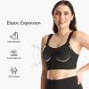 imageMomcozy Lycra Pumping Bra Hands Free with Fixed Padding for Good Shaping Comfortable Support Pumping and Nursing Bra in OneBlack