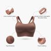 imageMomcozy Lycra Pumping Bra Hands Free with Fixed Padding for Good Shaping Comfortable Support Pumping and Nursing Bra in OneChocolate