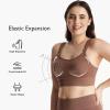 imageMomcozy Lycra Pumping Bra Hands Free with Fixed Padding for Good Shaping Comfortable Support Pumping and Nursing Bra in OneChocolate