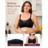 imageMomcozy Nursing Bras for Breastfeeding Breathable Mesh Nursing Bras Comfort Maternity Bra Wireless Pregnancy Sleep BraBlack