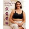 imageMomcozy Nursing Bras for Breastfeeding Breathable Mesh Nursing Bras Comfort Maternity Bra Wireless Pregnancy Sleep BraBlack