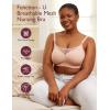 imageMomcozy Nursing Bras for Breastfeeding Breathable Mesh Nursing Bras Comfort Maternity Bra Wireless Pregnancy Sleep BraOyster Pink