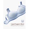 imageMomcozy Nursing Bras for Breastfeeding Comfort V Neck Maternity Bra Color Party Seamless Maternity Bras for PregnancyBlue Fog