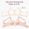 imageMomcozy Nursing Bras for Breastfeeding FB016 Jelly Strip Support Comfort Maternity Bra FullCoverage Seamless Wireless BraOyster Pink