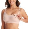 imageMomcozy Nursing Bras for Breastfeeding FB016 Jelly Strip Support Comfort Maternity Bra FullCoverage Seamless Wireless BraOyster Pink