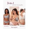 imageMomcozy Nursing Bras for Breastfeeding Seamless Comfort Lightweight Maternity Bra Wireless Pregnancy Bralette Gray ZebraGray Zebra