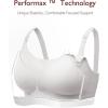 imageMomcozy Nursing Bras for Breastfeeding Seamless Ultra Comfort Maternity Bra with Performax Technology U Neck Pregnancy BraLight Grey