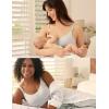 imageMomcozy Nursing Bras for Breastfeeding Seamless Ultra Comfort Maternity Bra with Performax Technology U Neck Pregnancy BraLight Grey