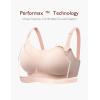 imageMomcozy Nursing Bras for Breastfeeding Seamless Ultra Comfort Maternity Bra with Performax Technology U Neck Pregnancy BraOyster Pink