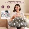 imageMomcozy Original Nursing Pillow for BreastfeedingPioneering Safety Fence Wider Feeding Pillows for More Support for Mom ampamp Baby Easier Nursing ampamp Hand Free Fit for All Removable Cotton CoverGrey
