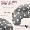 imageMomcozy Original Nursing Pillow for BreastfeedingPioneering Safety Fence Wider Feeding Pillows for More Support for Mom ampamp Baby Easier Nursing ampamp Hand Free Fit for All Removable Cotton CoverGrey