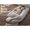 imageMomcozy Pregnancy Pillows for Sleeping U Shaped Full Body Maternity Pillow with Removable Cover  Support for Back Legs Belly HIPS for Pregnant Women 57 Inch Pregnancy Pillow for Women GreyHatha Grey