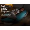 imageMomcozy Pregnancy Pillows for Sleeping U Shaped Full Body Maternity Pillow with Removable Cover  Support for Back Legs Belly HIPS for Pregnant Women 57 Inch Pregnancy Pillow for Women GreyTiffany Blue