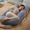 imageMomcozy Pregnancy Pillows for Sleeping U Shaped Full Body Maternity Pillow with Removable Cover  Support for Back Legs Belly HIPS for Pregnant Women 57 Inch Pregnancy Pillow for Women GreyGrey