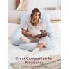imageMomcozy Pregnancy Pillows for Sleeping U Shaped Full Body Maternity Pillow with Removable Cover  Support for Back Legs Belly HIPS for Pregnant Women 57 Inch Pregnancy Pillow for Women GreyLight Blue