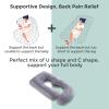 imageMomcozy Pregnancy Pillows for Sleeping U Shaped Full Body Maternity Pillow with Removable Cover  Support for Back Legs Belly HIPS for Pregnant Women 57 Inch Pregnancy Pillow for Women GreyGrey