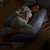 imageMomcozy Pregnancy Pillows for Sleeping U Shaped Full Body Maternity Pillow with Removable Cover  Support for Back Legs Belly HIPS for Pregnant Women 57 Inch Pregnancy Pillow for Women GreyGrey