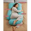 imageMomcozy Pregnancy Pillows for Sleeping U Shaped Full Body Maternity Pillow with Removable Cover  Support for Back Legs Belly HIPS for Pregnant Women 57 Inch Pregnancy Pillow for Women GreyTiffany Blue