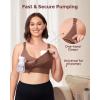 imageMomcozy Pumping Bra Hands Free AllinOne Nursing Bras for Breastfeeding ampamp Pumping Fixed Padding for Enhanced ShapeChocolate